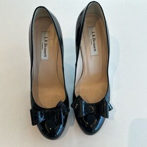 L.K Bennett Women’s Heels. Black Patent Leather. Darcia.